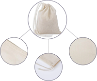 Sac à cordon en coton recyclable de 45 pouces pour autocollants artisanaux et cadres photo