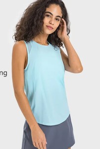 Débardeur de sport d'été personnalisé avec logo, 100 % coton, séchage rapide, respirant, dos évidé, décontracté, pour la course et le tennis (style Lulu) - Product Image 4