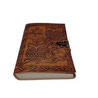 Carnet de notes A5 en cuir fait main, style vintage, carnet de croquis de voyage rétro, reliure à chevalet, couverture rigide pour aquarelle, logo gaufré, 60 feuilles, cadeau
