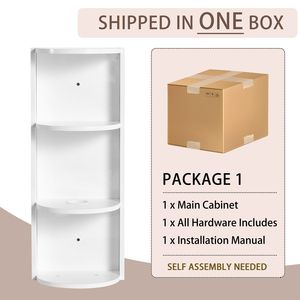 12\" Wall Mounted Bathroom Storage Rack <b>Float</b> Design with KD Packing for Shelves - Product Image 6