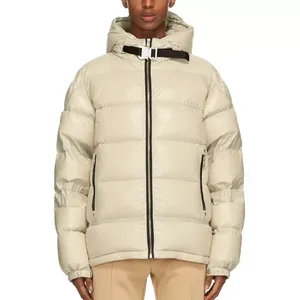 TIXAY SPORTS Hot Sale Custom Polyester <b>Men's</b> <b>Long</b> Puffer <b>Jacket</b> Crew Neck Spring Season Front Logo Anti-Uv New Design Hip <b>Jacket</b> - Product Image 1