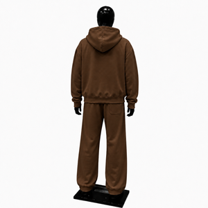 Conjunto Deportivo con Capucha Marrón, Estampado de Calavera, Bolsillo Frontal, Cierre con Cordón, Unisex, Ropa Casual para Adultos, 100% Algodón, Peso Medio, Talla L - Product Image 2
