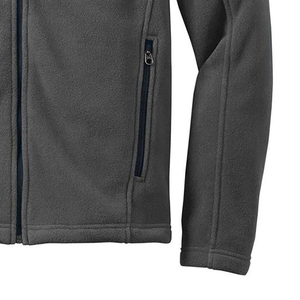 Chaqueta de Forro Polar Gris Oscuro para Hombre, Cuello Alto, Casual, Invierno, Resistente al Viento, Transpirable, con Cierre y Bolsillo Frontal - Product Image 4