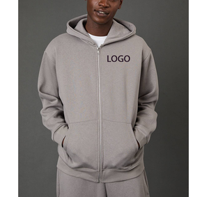 Sweat à capuche unisexe de haute qualité, anti-rétrécissement, épais, sans cordon, en polaire polyester, avec logo brodé durable, chaud - Product Image 1
