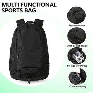 Custom Team Number Black Sports <b>Backpack</b> <b>Water</b> <b>Resistant</b> Athletic Rucksack Bottom Shoe Pocket Student <b>Backpack</b> - Product Image 4