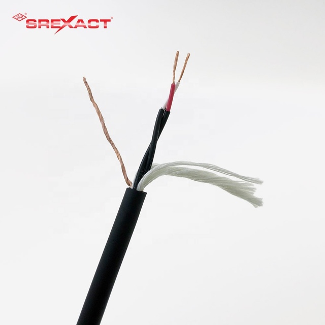 Professional Audio Twisted Pair Spiral Shielded PVC Microphone Cable RoHS for