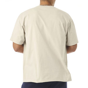T-shirt en coton pour homme, manches courtes, col rond, imprimé décontracté, motif masque violet, coupe classique, logo sur le devant - Product Image 4
