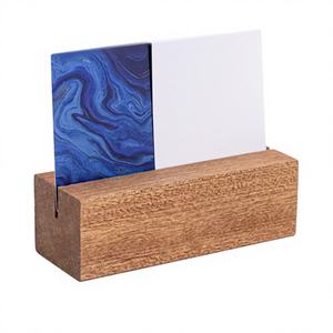 Supports de cartes en bois naturel, couleur bois naturel, pour la décoration de table d'hôtel ou de restaurant - Product Image 2