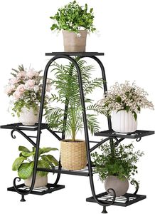 Soporte de hierro decorativo ecológico para plantas de interior con acabado elegante, adecuado para la decoración de la sala de estar, el dormitorio y la oficina. - Product Image 5