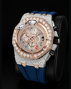 Montre bracelet de luxe haut de gamme en moissanite pour homme, entièrement sertie de pierres - Product Image 2