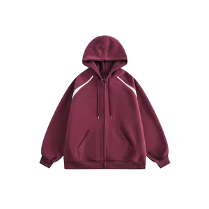 Sudaderas con Cremallera Personalizadas para Hombre, Tallas Grandes, Ropa Urbana a la Moda, Sudaderas con Bordado Desgastado - Product Image 1