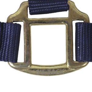 Cabestro de Seguridad para Caballo Azul Marino de Nailon con Corona de Cuero Genuino, Ajustable y Duradero para Equitación - Product Image 3
