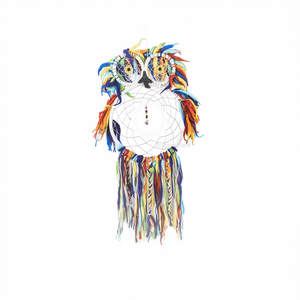 Attrape-rêves Hibou Arc-en-ciel - Ajoute une touche de couleur et de fantaisie à votre espace - Product Image 2