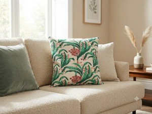 Luxury Cotton Embroidered <b>Cushion</b> <b>Cover</b> | Designer Decorative Pillow <b>Cover</b> for Sofa & Living Room - Product Image 2
