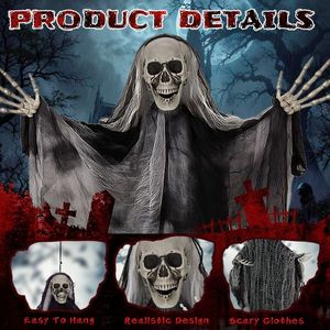 Paquete de 3 Esqueletos Fantasma Colgantes de Halloween, los Mejores Espectros para Decoraciones Festivas al Aire Libre - Product Image 4