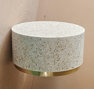 ILAHI's Bone Inlay <b>Table</b> Modern Design Agate Detailing <b>Storage</b> Portable Home Furniture - Product Image 5