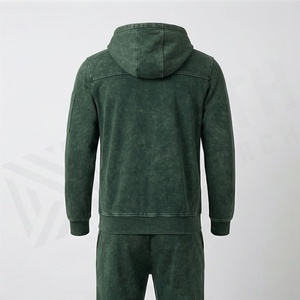 Conjunto Deportivo Personalizado con Logotipo Impreso en Relieve, Sudadera con Capucha y Pantalones Deportivos para Hombre, Estilo Lavado Ácido, Ropa Deportiva Urbana - Product Image 2