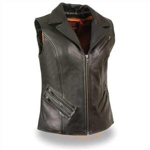 Gilet de moto en cuir personnalisé pour homme, coupe-vent, grande taille, gilet de sécurité professionnel pour la conduite, imperméable et respirant - Product Image 4