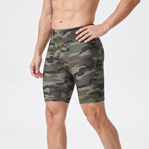 <b>Men</b> Camo Printed Yoga <b>Shorts</b> Slim Fit Gym Workout <b>Shorts</b> Low Waist Spandex Polyester <b>Short</b> Leggings <b>Men</b> <b>Compression</b> <b>Shorts</b> - Product Image 2