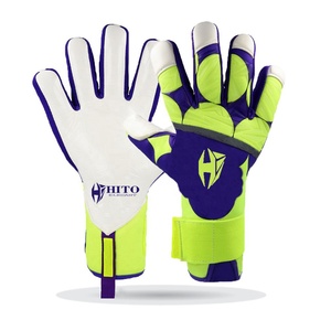 Guantes de Portero de Fútbol Profesionales Personalizados, Contacto de Látex en la Palma Delantera, Impresión de Silicona en el Dorso, Corte Híbrido de Goma, T-Tab - Product Image 2