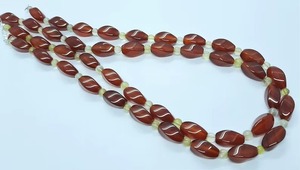 Cuentas Cuadradas Retorcidas de Ónix Rojo Natural de 8 mm y 16 mm, Cuentas de Piedras Preciosas de Ónix Lisas, Hilo de 18 Pulgadas, Precio al por Mayor, Fabricación de Joyería a Granel - Product Image 3