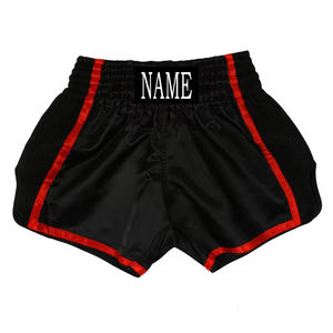 Pantalones Cortos de Muay Thai con Logotipo Personalizado, Sublimados, Ligeros, de Secado Rápido, Tela Satinada, para Entrenamiento Profesional en Gimnasio - Product Image 6