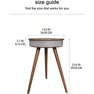 Smart 36.5cm in legno per soggiorno divano divano da tavolo da notte con luce Wireless 2.0 di ricarica serie per feste all'aperto - Product Image 5