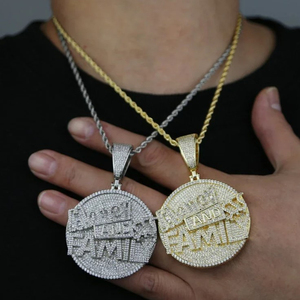 Collier Hip Hop personnalisé en argent sterling avec pendentif Moissanite unique et maillons cubains glacés, breloques tendance - Product Image 4
