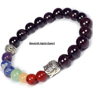 Bracelet de pierre de guérison en perles de cristal de pierres précieuses mélangées naturelles pour femmes et hommes - Product Image 6