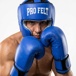 หมวกป้องกันศีรษะสำหรับชกมวย MMA แบบสีพื้นเรียบ สำหรับผู้ชาย ป้องกันใบหน้าและหูเต็มรูปแบบ - Product Image 4
