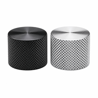 Bouton de volume en aluminium CNC 40x19mm, axe de 6mm, bouton de commande audio pour amplificateur HiFi, motif CD, anodisé noir