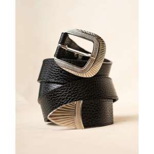 Cinturón de Hombre de Cuero Genuino 100% Estilo Campestre Europeo, Hebilla de Calavera de Acero de Lujo Personalizada, Hecho en India - Product Image 1