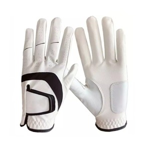 Latest Style Adult Cabretta Leather Golf Gloves Custom Design <b>Light</b> Weight Breathable Optimize Outdoor Sports Wear White Color - Product Image 5