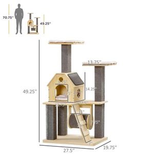 Tiragraffi per Gatti in Legno: L'Albero Gioco Perfetto per il Tuo Amico Peloso - Product Image 3