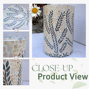 Tabouret en nacre pour décoration intérieure moderne de beauté classique écologique pour mur de salon Prix compétitif Vecraft D33xH49cm - Product Image 5