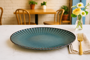 Modern <b>Ceramic</b> Dinner <b>Plate</b> Round Flat Glazed Dark Green Dishwasher Safe Dishes & <b>Plates</b> High Selling At Compitative Price - Product Image 3