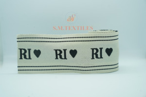 Jacquard Name Printing <b>Webbing</b> Tape Customized Letter Logo Suitable for Garments Backpacks Canvas Bags OEM ODM manufacturer - Product Image 3