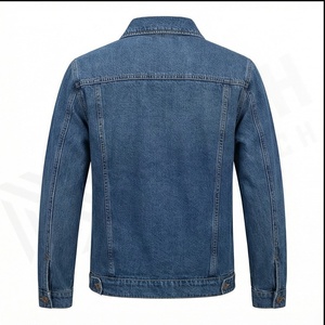 Chaqueta Vaquera de Mezclilla con Logotipo Personalizado de Alta Calidad 2025, Cuello Camisero, Talla Grande, para Hombre, Invierno, Transpirable, Forro de Lana, Diseños OEM Frontales - Product Image 3