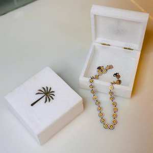 Boîte à bijoux en marbre blanc moderne de haute qualité, faite à la main, belle couleur blanche, meilleur prix de gros - Product Image 1