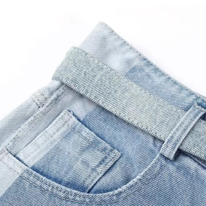 Zipper <b>Fly</b> Lady Casual wear Denim Shorts Personalized ODM service low MOQ Women Short <b>Jeans</b> Knee Length Shorts denim for Women - Product Image 6