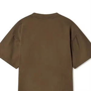 Camiseta Personalizada Unisex para Hombre, Cuello Redondo, Algodón Grueso, Corte Holgado, Corta, Lisa, con Logotipo, Impresión de Letras, Tu Propia Marca - Product Image 5