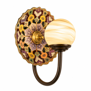 Luxury Handcrafted <b>Wall</b> <b>Sconce</b> Light Bronze Glass LED <b>Wall</b> Lamp Traditional Decorative <b>Wall</b> Fixture for Dining Room Hotel Home - Product Image 1