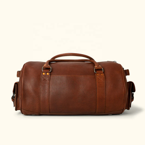 Real Handmade Leather Travel <b>Overnight</b> Luggage <b>Bag</b> Multi Uses Gym Duffel <b>Bag</b> Leather Unisex Weekender Travel Luggage <b>Bag</b> - Product Image 3