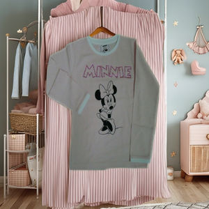 Camiseta estampada de manga larga para niñas, tela de Jersey de punto de algodón 100% para ropa informal de verano, precio al por mayor para exportar desde la India - Product Image 1