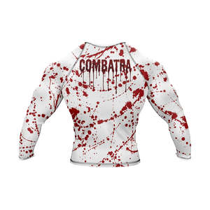 Custom Logo Printing Breathable Quick Dry Eco-Friendly Rash Guards Latest Design Men's Sports Wear Solid Color <b>Long</b> <b>Sleeves</b> - Product Image 2