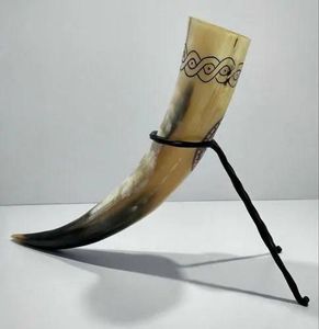 แก้วน้ำทำมือจากเขาควายแท้สไตล์ไวกิ้ง ขัดเงาแบบเรียบง่าย เป็นมิตรกับสิ่งแวดล้อม งานฝีมือแบบชนบท สามารถปรับแต่งได้ - Product Image 1