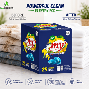 Cápsulas de Detergente Premium para Lavadoras de Carga Frontal y Superior |   Cápsulas de Lavandería Ultra Fresh Wash Extra White para Limpieza Profunda, Paquete de 25 Cápsulas - Product Image 4
