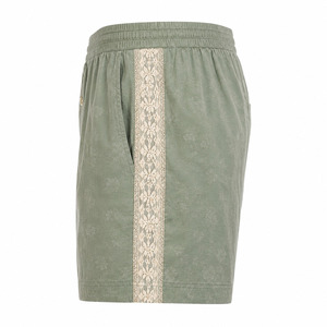 Pantalones Cortos Personalizados Color Verde Espuma de Mar, Pantalones Cortos Boxer para Hombre con Ribete de Encaje, Algodón Voile, Estilo Y2K, Ropa Urbana de Verano, Venta al Por Mayor - Product Image 4