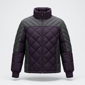 Low MOQ puffer <b>jackets</b> <b>Mens</b> fleece <b>lined</b> puffer High collar puffer Custom Puffer <b>Jacket</b> for Retail Stores - Product Image 3