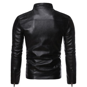 Price New Men Genuine Cowhide <b>Leather</b> <b>Winter</b> Motorcycle <b>Jacket</b> Fully Customized Breathable Puff Printing Made Sialkot Pakistan - Product Image 4